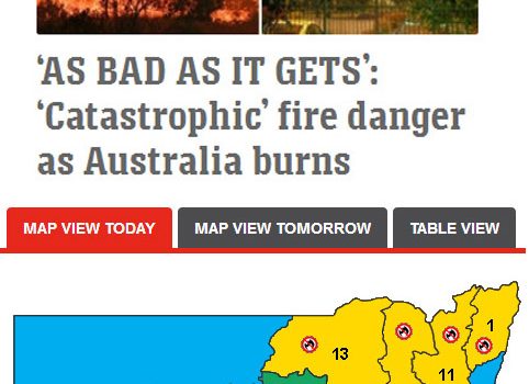 News Ltd vs NSW Rural Fire Service outlooks